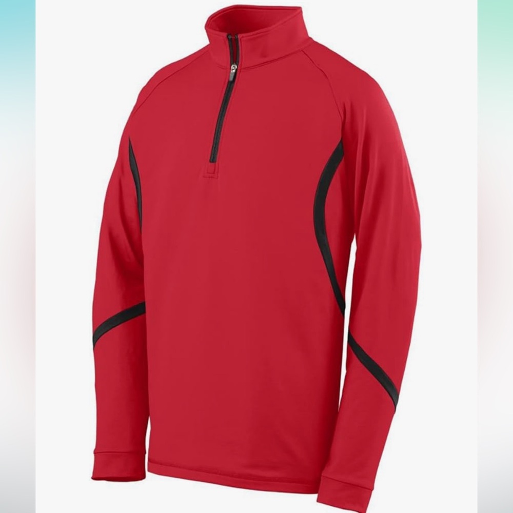 Augusta Sportswear Red Quarter Zip Pullover Mens Size X-Large